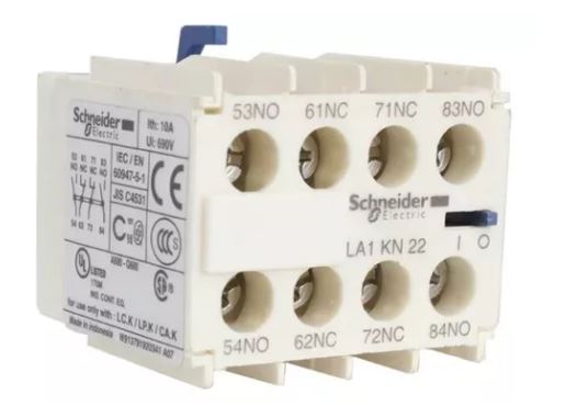 BLOCO DE CONTATO AUXILIAR FRONTAL 2NA+2NF P/LC1K LA1KN22 SCHNEIDER
