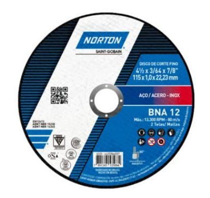 DISCO DE CORTE FINE 4.1/2 X 7/8 X 1" NORTON