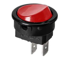 CHAVE GANGORRA 10A R306-1-2 LD PRETA TECLA VERMELHA REDONDA FERNIK