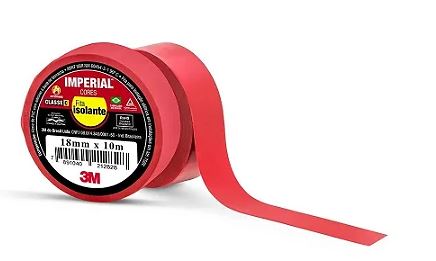 FITA ISOLANTE 10M 3M VERMELHO IMPERIAL