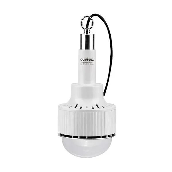 LAMPADA LED HIGHBAY 90W 6500K COM GANCHO BIVOLT OUROLUX