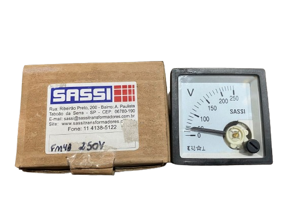 AMPERÍMETRO FM48 250VCA 48 X 48 SASSI
