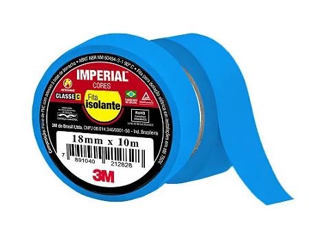 FITA ISOLANTE 10M 3M AZUL IMPERIAL