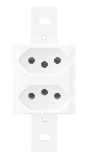 TOMADA DUPLA CONDULETE 2P+T 20A BRANCA 1338 FAME