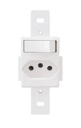 INTERRUPTOR SIMPLES 1 TOMADA CONDULETE 2P+T 10A SB 1339 FAME