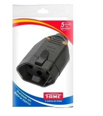 PINO FEMEA 2P+T 20A PRETO 2147 FAME