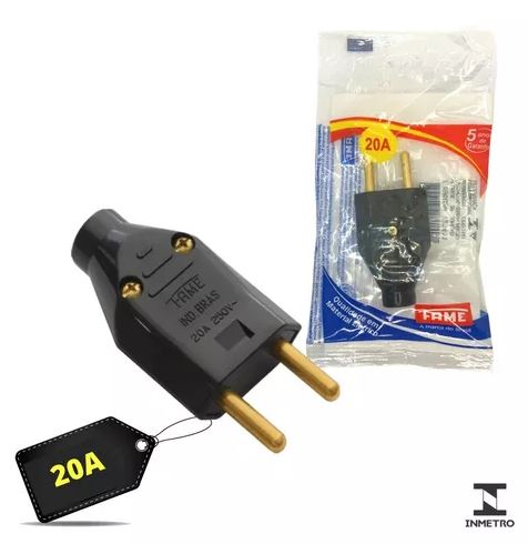 PINO MACHO 20A 2P PRETO 2141 FAME