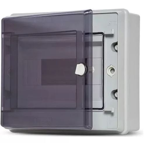 QUADRO SOBREPOR PVC ECOLOGY BOX 6 DISJ TRANSP 1/4 IP55 STECK