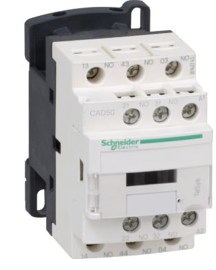 CONTATOR AUXILIAR 10A 24VCC CAD50BD TESYS D 5NA SCHNEIDER