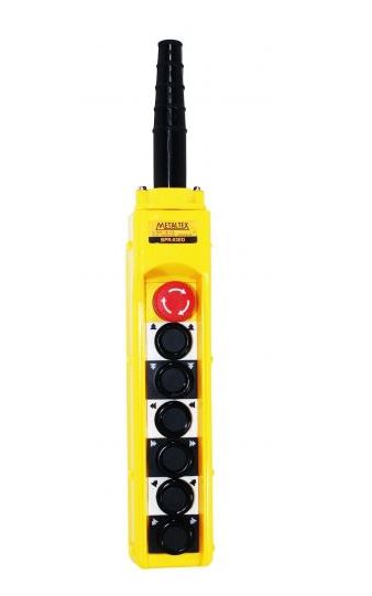 BOTOEIRA PONTE ROLANTE 3 EIXOS DUPLA VELOCIDADE BOTÃO EMERGÊNCIA BPR-63ED METALTEX