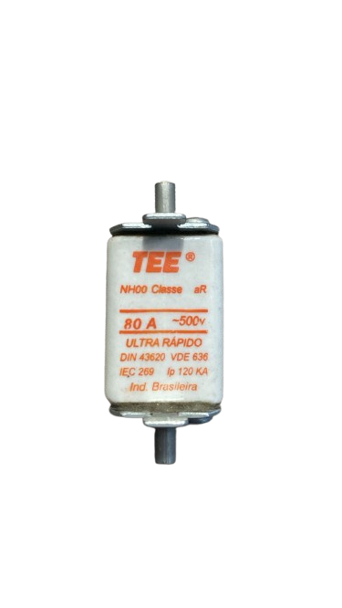 FUSÍVEL NH00 80A 500V EFEITO ULTRA RÁPIDO TEE