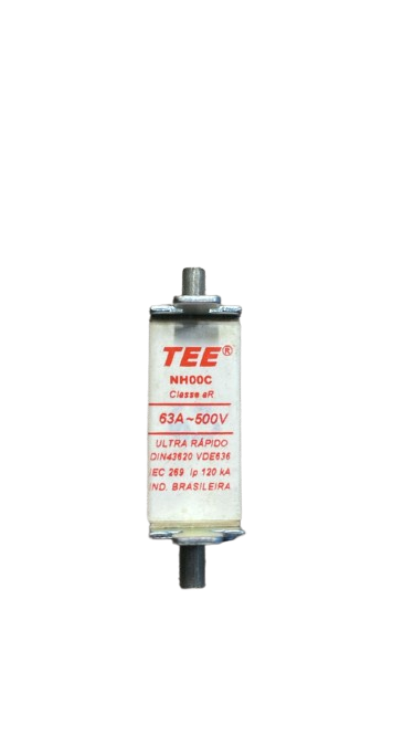 FUSÍVEL NH000 63A 500V EFEITO ULTRA RÁPIDO TEE