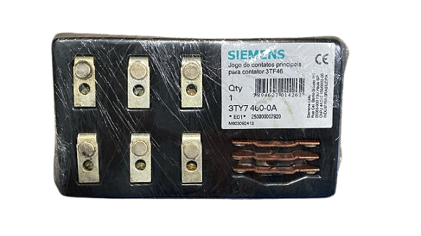 JOGO DE CONTATOS 3TY7 460-0A PARA CONTATOR 3TF46 SIEMENS
