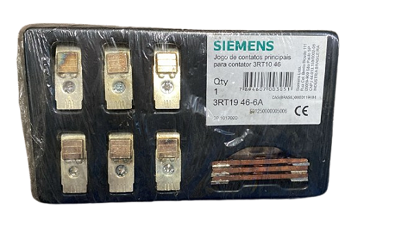 JOGO DE CONTATOS 3RT19 46-6A PRINCIPAIS PARA CONTATOR 3RT10 46 SIEMENS