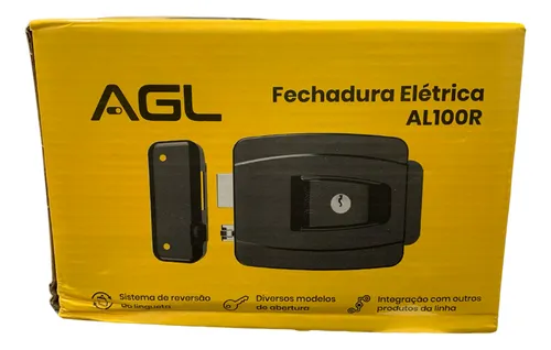 FECHADURA ELETRICA REVERSIVEL 12V AL100R REVERSIVEL 1362 CINZA AGL