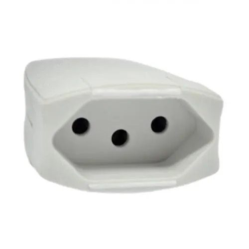 PLUGUE FEMEA PROLONGADOR 2P+T 10A CINZA 615975 PIAL