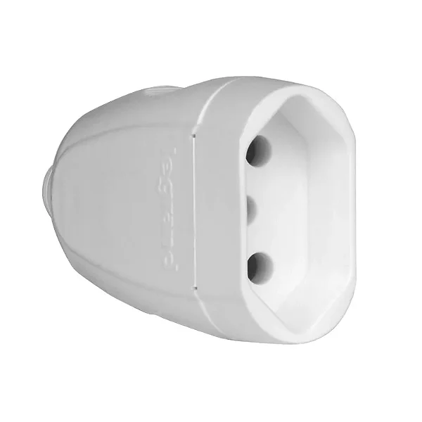 PLUGUE FEMEA PROLONGADOR 2P+T 20A BRANCO 615937 PIAL