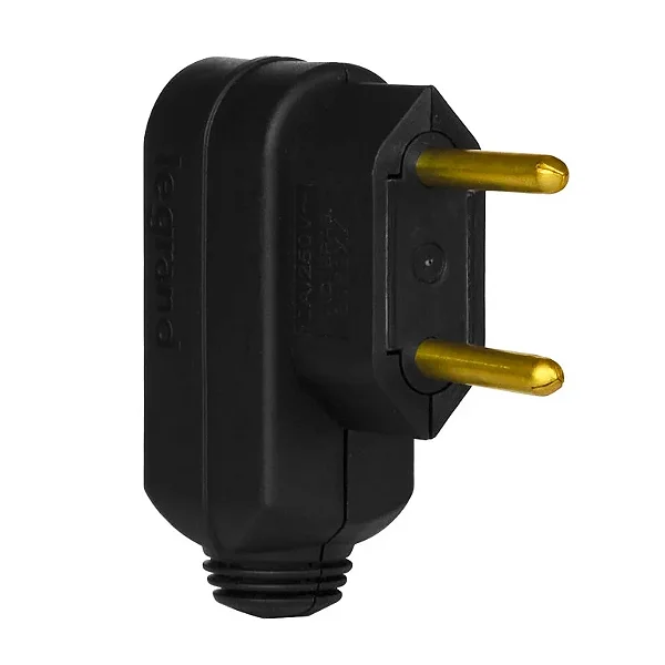 PLUGUE MACHO 10A 2P 615910 PRETO PIAL