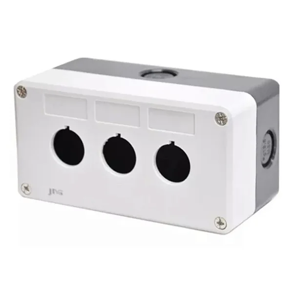 CAIXA PARA BOTOEIRA 22,5MM 3 FUROS BMX103 CINZA JNG