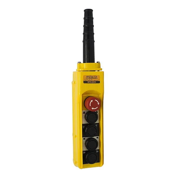 BOTOEIRA PONTE ROLANTE 2 EIXOS BOTÃO EMERGENCIA DUPLA VELOCIDADE BPR-62ED - METALTEX