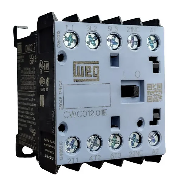 MINI CONTATOR TRIPOLAR 12A NF 220VCA CWC012-01-30V26 WEG