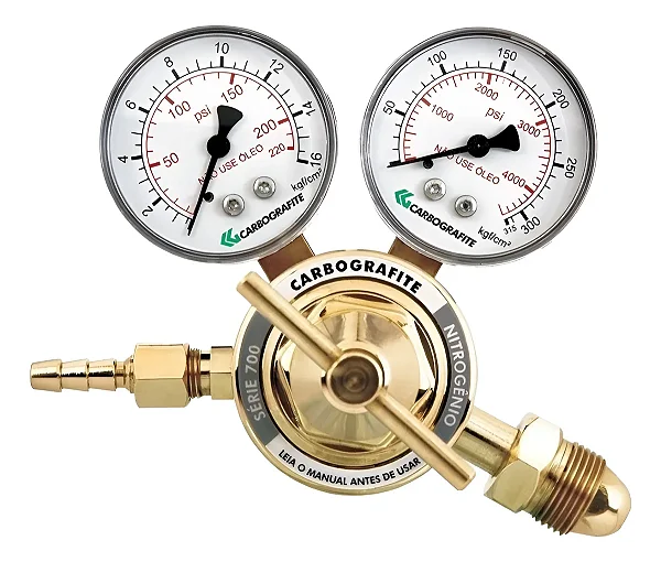 REGULADOR PRESSÃO CILINDRO NITROGÊNIO SERIE 700 CARBOGRAFITE