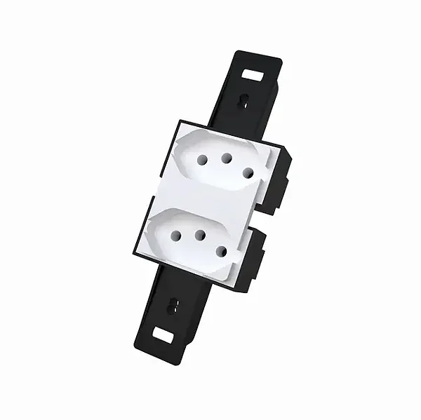 TOMADA DUPLA CONDULETE 20A 2P+T BRANCA SEM TAMPA 9030-1 BLUX