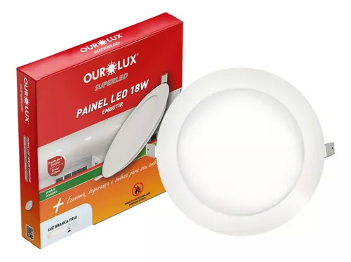 PLAFON LED EMBUTIR 18W BIV 2700K REDONDO OUROLUX