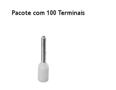 TERMINAL ILHOS/TUBO BRANCO SIMPLES 0,5MM PCT C/100PC