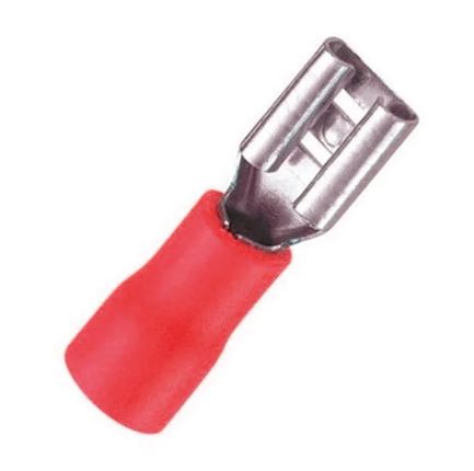 TERMINAL FEMEA VERMELHO 0,5 - 1,5MM PACOTE C/ 100