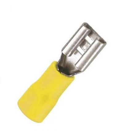 TERMINAL FEMEA AMARELO 4,0 - 6,0MM PACOTE C / 100