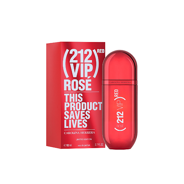 212 Vip Rosé Red Eau de Parfum Carolina Herrera - Perfume Feminino 80ml