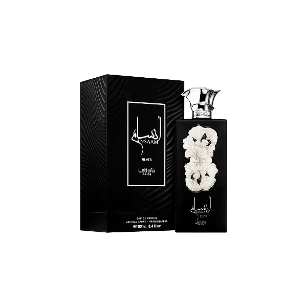 Ansaam Silver Lattafa Pride Edp - Perfume Masculino Árabe (Ref. Olfativa Azzaro Most Wanted) 100ml
