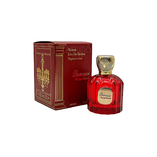 Baroque Rouge Extrait Maison Eau de Parfum Femino Árabe (Ref. olfativa ao Baccarat Rouge 540 extrait) 100ml