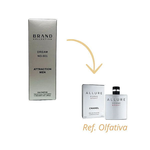 Brand Collection 001- Perfume Masculino (Ref. Olfativa Allure Homme Sport) 30ml