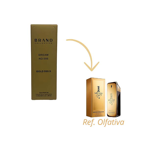 Brand Collection 005 - Perfume Masculino (Ref. Olfativa One Million) 30ml