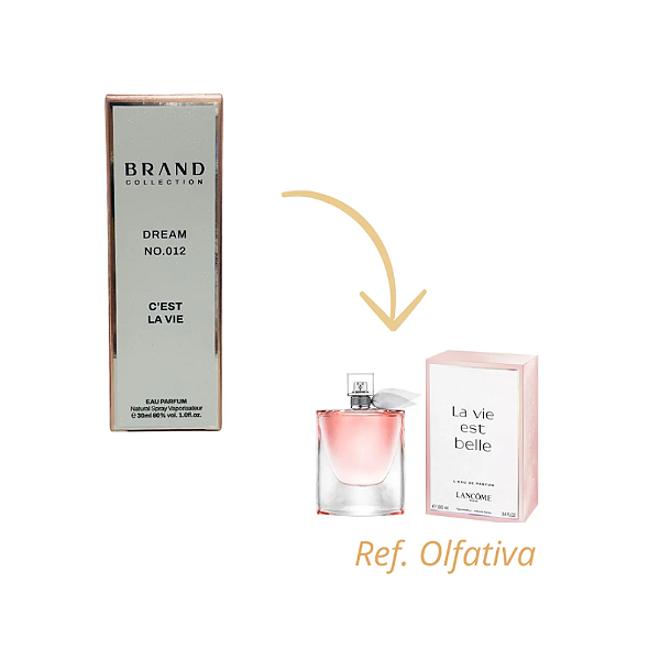 Brand Collection 012 - Perfume Feminino (Ref. Olfativa La Vie) 30ml