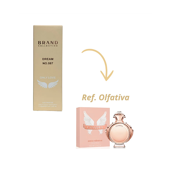 Brand Collection 087 - Only Love Perfume Feminino (Ref. Olfativa Olympea) 30ml