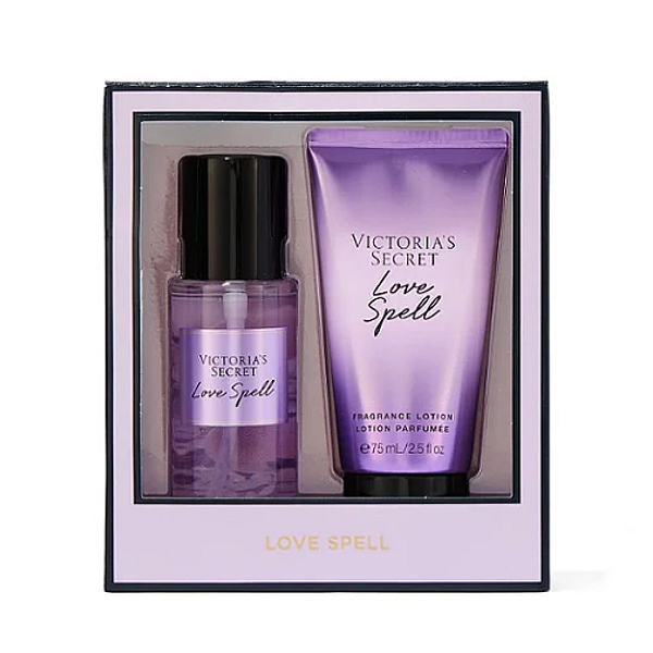 Kit Mini Loção + Splash Victoria's Secret Love Spell 75ml