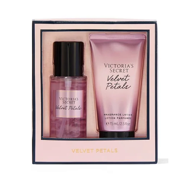 Kit Mini Loção + Splash Victoria's Secret Velvet Petals 75ml