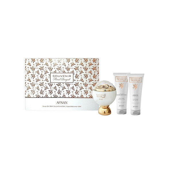 Kit Souvenir Floral Bouquet - Afnan Perfume Feminino Árabe 100ml