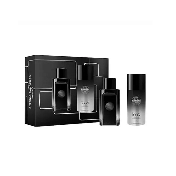 Kit Perfume The Icon Eau de Parfum 100ml + Desodorante 150ml Banderas Masculino