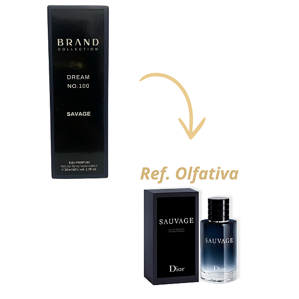 Brand Collection 100 - Perfume Masculino (Ref. Olfativa Sauvage) 30ml