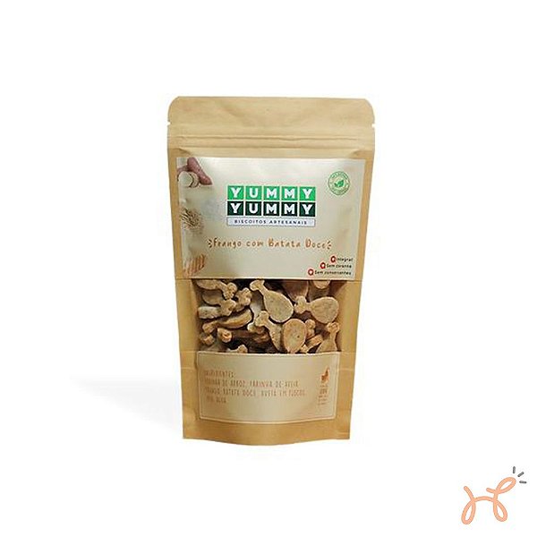 Biscoito Petisco para cães Frango com Batata Doce - Yummy Yummy