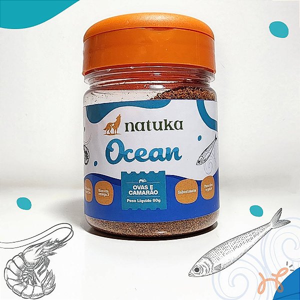 Saborizante para Ração de Cães sabor Ocean 80gr - Natuka
