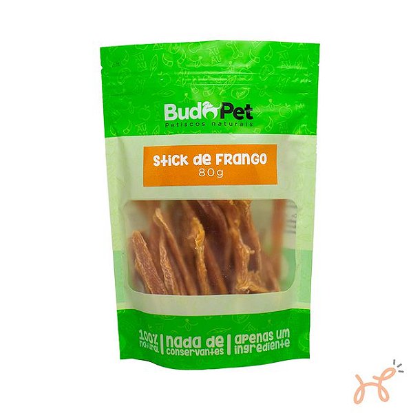 Petisco para Cães Stick de Frango 100% Natural 80gr - Budopet