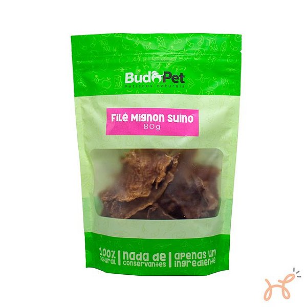 Petisco para Cães Filé Mignon Suíno 100% Natural 80gr - Budopet