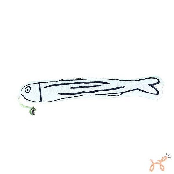 Brinquedo Pelúcia para Gatos Peixe c/Guizo e Catnip - Toya