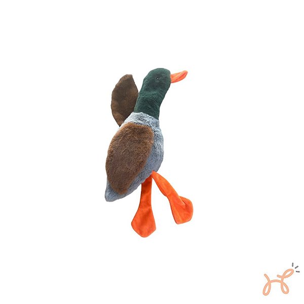 Brinquedo Pelúcia Pato Selvagem c/ Pernas e Apito para Cães Toy - Pawise