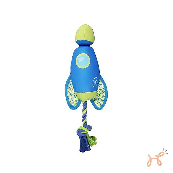Brinquedo para Cães Arremesso Voador Nylon Foguete Fetch It - Pawise
